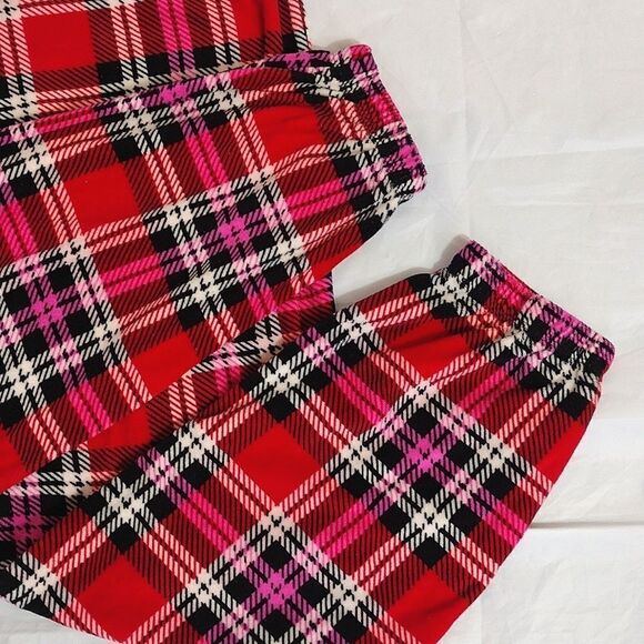 Betsey Johnson Y2K Pink Red Plaid Long Sleeve Pajama Pants Set Medium - Picture 11 of 16